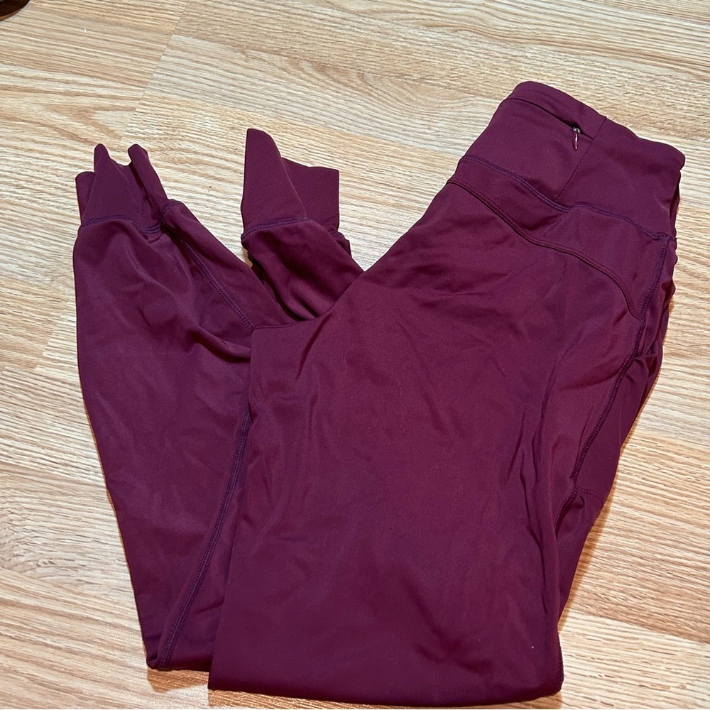 Soothfeel burgundy jogger athletic leggings small
